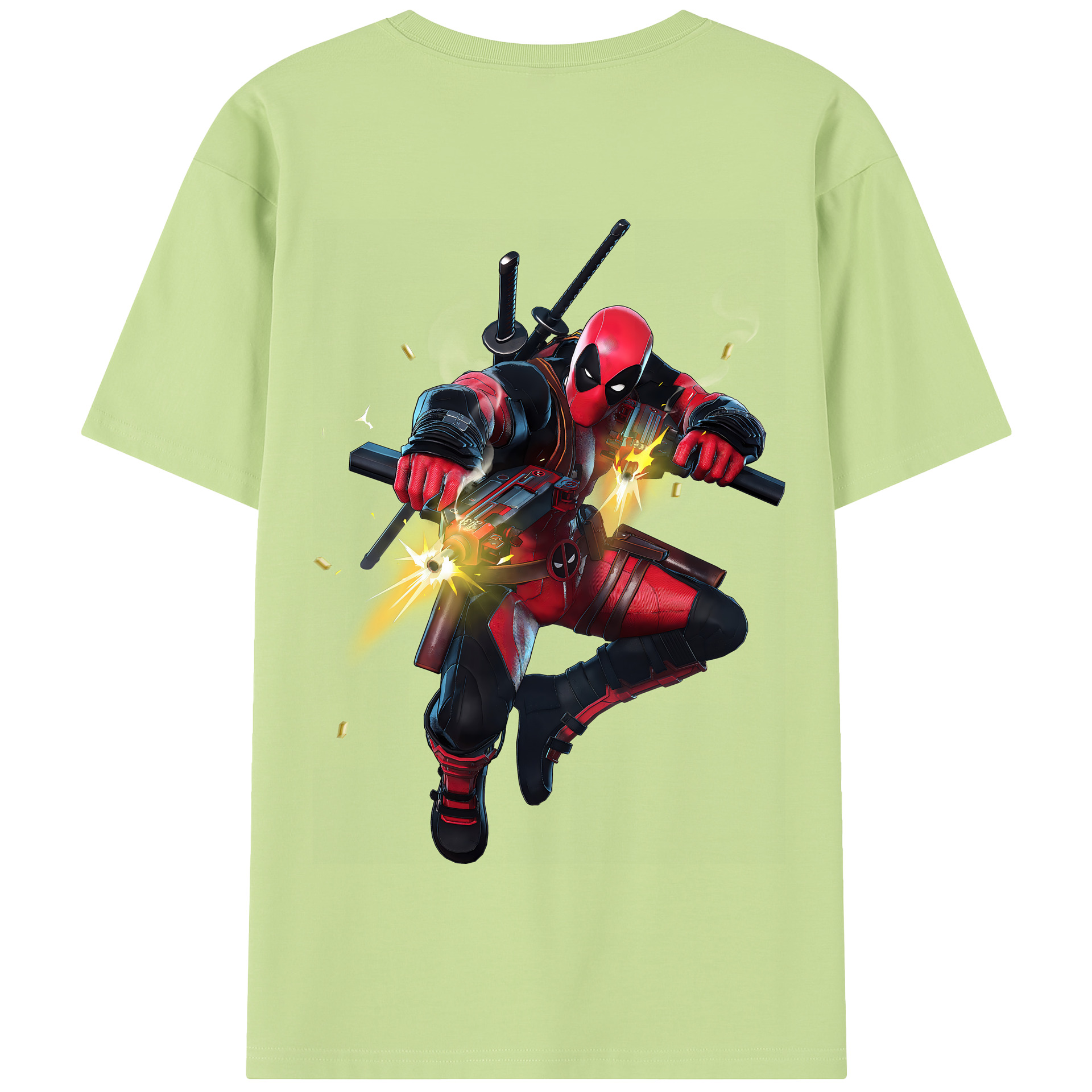 （画像用） Deadpool デッドプール 綿100％半袖Tシャツ（背面プリント）